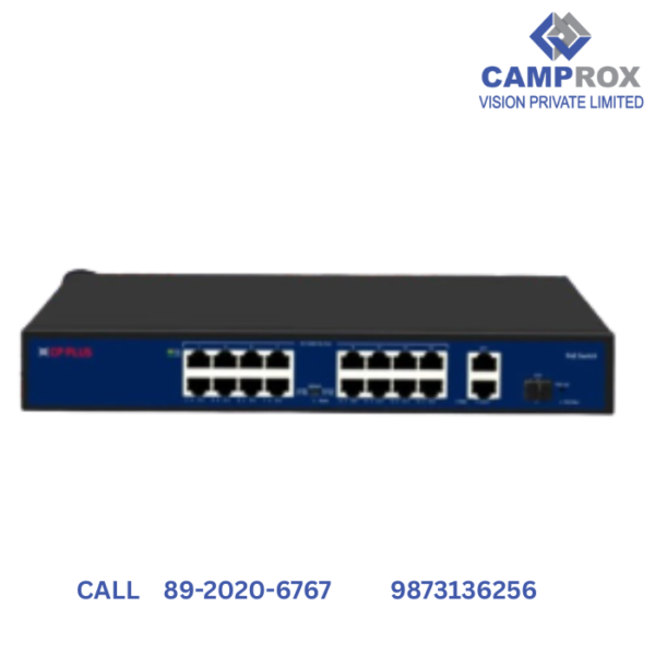CP PLUS POE SWITCH 16+2CH UPLINK GIGA(CP-DNW-HPU16G2F1-20)